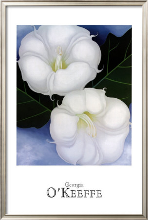 Two Jimson Weeds With Green Leaves And B by Georgia O'keeffe Pricing Limited Edition Print image