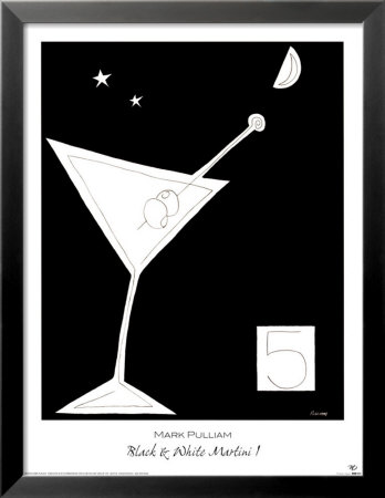 Black & White Martini I by Mark Pulliam Pricing Limited Edition Print image