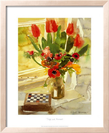 Tulips And Anemones by Richard Akerman Pricing Limited Edition Print image