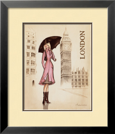 Big Ben In London, England Lit Up At Night by Andrea Laliberte Pricing Limited Edition Print image