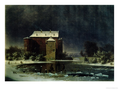 Snow Scene: Haunted House, 1848 by George Emil Libert Pricing Limited Edition Print image