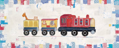 Red Circus Train by Katherine & Elizabeth Pope Pricing Limited Edition Print image