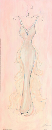 White Evening Gown by Susan Osborne Pricing Limited Edition Print image
