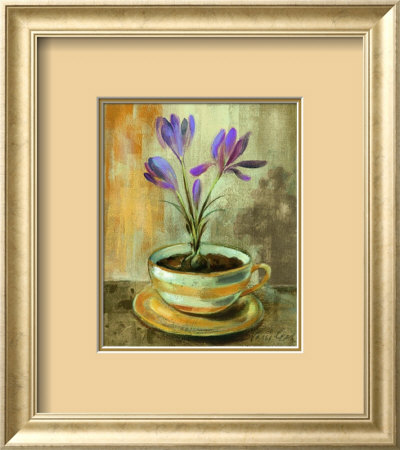Purple Crocus Teacup by Silvia Vassileva Pricing Limited Edition Print image