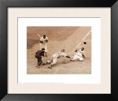 Jackie Robinson Stealing Home, May 18, 1952 by Nat Fein Pricing Limited Edition Print image