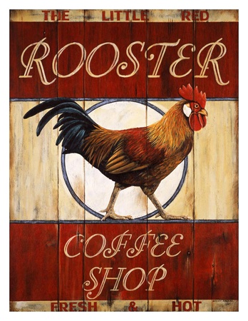 Rooster Coffee Shop by Lesley Hallas Pricing Limited Edition Print image