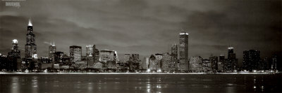 Chicago - B&W Reflection by Jerry Driendl Pricing Limited Edition Print image