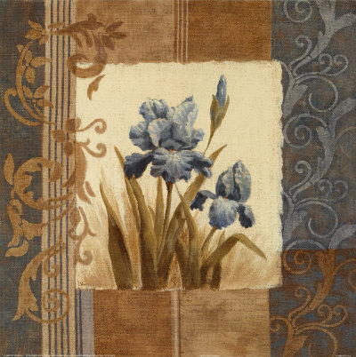 Blue Iris Scroll by Viv Bowles Pricing Limited Edition Print image