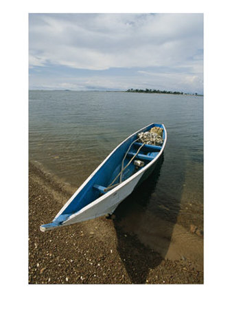 A Fishing Boat Beached On Kimii Island, In Lake Victoria by Michael S. Lewis Pricing Limited Edition Print image