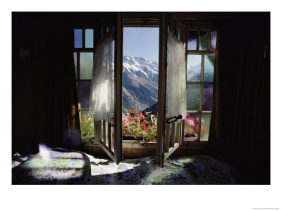 Large Windows Open To A View Of The Bernese Alps by Jodi Cobb Pricing Limited Edition Print image