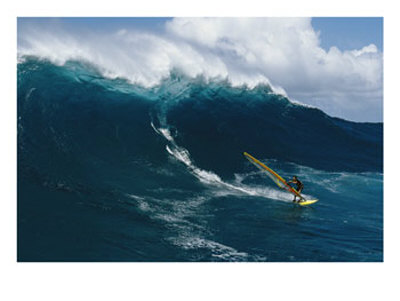 Windsurfing Off The North Shore Of Maui Island by Patrick Mcfeeley Pricing Limited Edition Print image