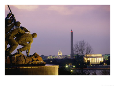 View Of The Iwo Jima Monument by Kenneth Garrett Pricing Limited Edition Print image