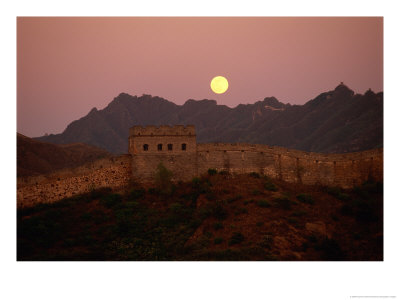 Moonrise Over The Great Wall by Raymond Gehman Pricing Limited Edition Print image