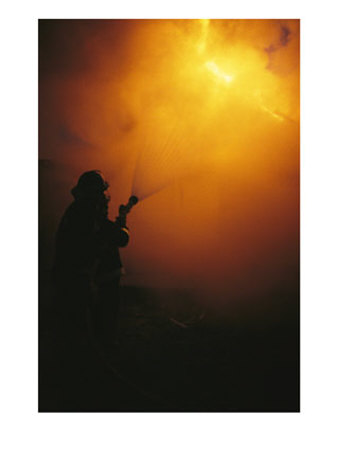 The Sewanee Volunteer Fire Department Practices Firefighting by Stephen Alvarez Pricing Limited Edition Print image