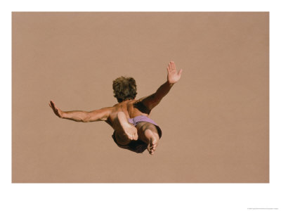 A Diver Photographed In Midair by Dugald Bremner Pricing Limited Edition Print image