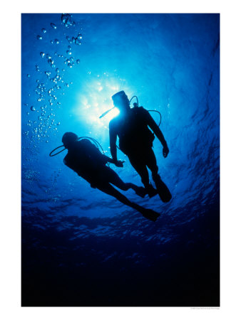 Couple Diving, Usa by Casey Mahaney Pricing Limited Edition Print image