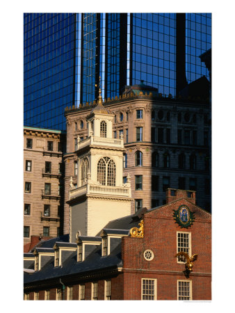 The Old State House On Court Street, Dwarfed By A Glass And Steel Skyscraper, Boston, Massachusetts by Richard Cummins Pricing Limited Edition Print image