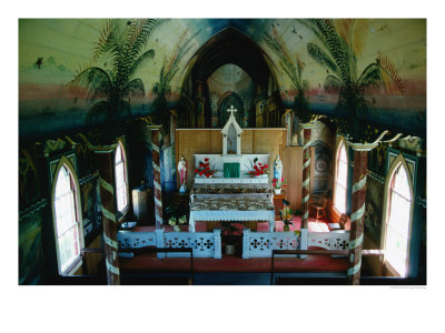 Interior Of St. Benedict's Painted Church, Big Island, Hawaii, Usa by Eric Wheater Pricing Limited Edition Print image