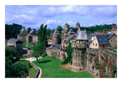 Fortified Walls Of Stone, Chateau At Fougeres, Fougeres, France by John Elk Iii Pricing Limited Edition Print image