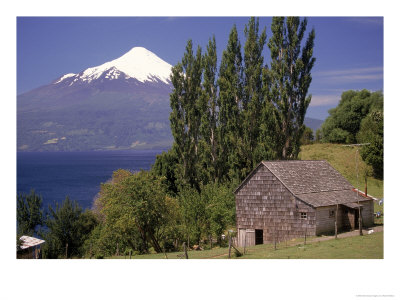 Farm House With Mountain In Background, Chile by Walter Bibikow Pricing Limited Edition Print image