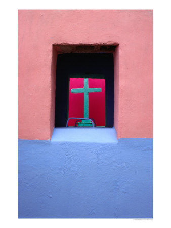 View Through Painted Tombs In The Cemetery Of Nunkini In Campeche State, Mexico by Jeffrey Becom Pricing Limited Edition Print image