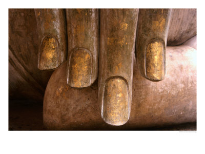 The Hands Of Buddha At Wat Si Chum In Sukhothai Historical Park, Sukhothai, Thailand by Frank Carter Pricing Limited Edition Print image