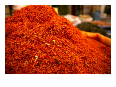 Mound Of Saffron For Sale In Bazaar Shiraz, Fars, Iran by Phil Weymouth Pricing Limited Edition Print image