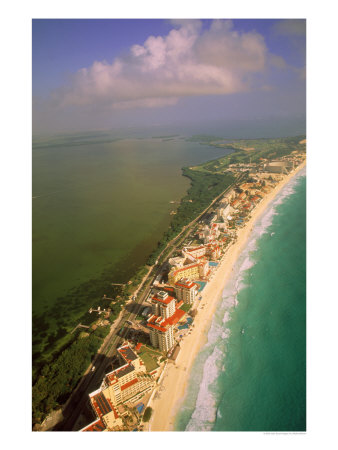 Aerial View Of Cancun, Mexico by Walter Bibikow Pricing Limited Edition Print image