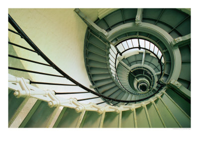 The Spiral Staircase At The Ponce Deleon Inlet Lighthouse,Daytona Beach, Florida, Usa by Richard Cummins Pricing Limited Edition Print image