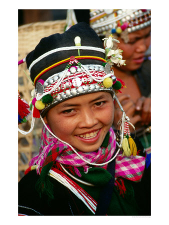 Young Akha Woman, Looking At Camera, Muang Sing, Laos by Frank Carter Pricing Limited Edition Print image