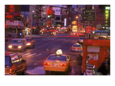 Canal Street With Cab, Chinatown, Nyc by Rudi Von Briel Pricing Limited Edition Print image