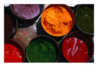 Fresh Spices For Sale At Sunday Market, Pisac, Cuzco, Peru by Mark Daffey Pricing Limited Edition Print image