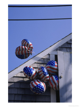 Flag Balloons Flying Out Of A Small Door by Gary D. Ercole Pricing Limited Edition Print image
