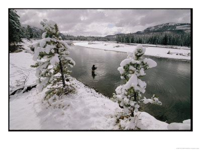 A Fisherman Tries His Luck In The Yellowstone River by Annie Griffiths Belt Pricing Limited Edition Print image
