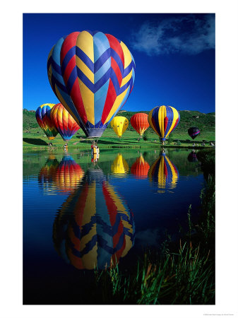 Hot Air Balloons, Snowmass Co by David Carriere Pricing Limited Edition Print image
