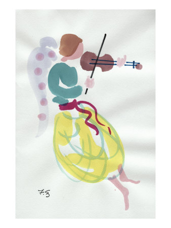 Angel Musician With Violin by Frederick C. Czufin Pricing Limited Edition Print image