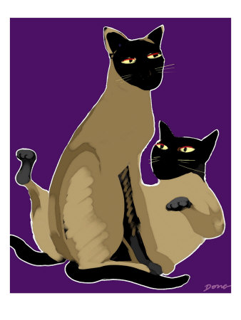 Siamese Cats by Diana Ong Pricing Limited Edition Print image