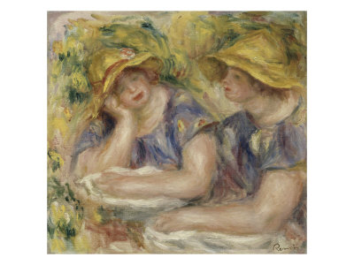 Two Women In Blue Blouses by Pierre-Auguste Renoir Pricing Limited Edition Print image