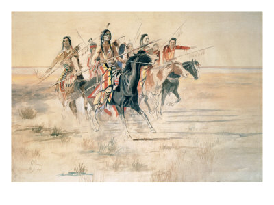 Indian Hunt by Charles Marion Russell Pricing Limited Edition Print image