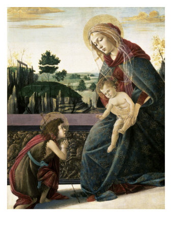 Madonaa And Child With The Young Saint John by Sandro Botticelli Pricing Limited Edition Print image