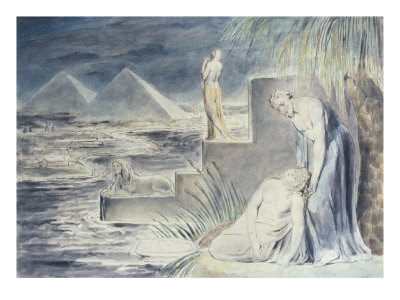 Moses Placed In The Ark Of The Bulrushes by William Blake Pricing Limited Edition Print image