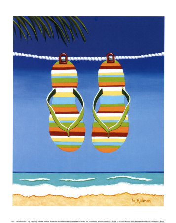 Beach Bound, Flip Flops by Michele Killman Pricing Limited Edition Print image