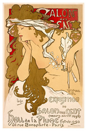 Salon Des Cent, 1896 by Alphonse Mucha Pricing Limited Edition Print image