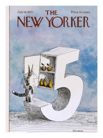 The New Yorker Cover - July 18, 1970 by Saul Steinberg Pricing Limited Edition Print image