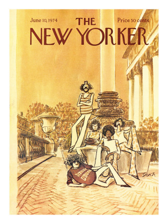 The New Yorker Cover - June 10, 1974 by Charles Saxon Pricing Limited Edition Print image