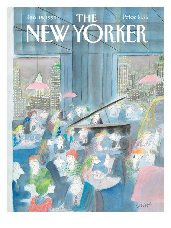 The New Yorker Cover - January 15, 1990 by Jean-Jacques Sempe Pricing Limited Edition Print image
