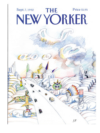 The New Yorker Cover - September 7, 1992 by Saul Steinberg Pricing Limited Edition Print image