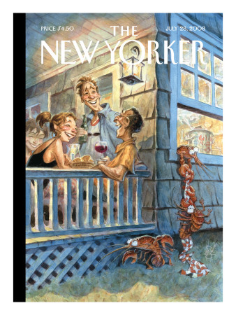 The New Yorker Cover - July 28, 2008 by Peter De Seve Pricing Limited Edition Print image