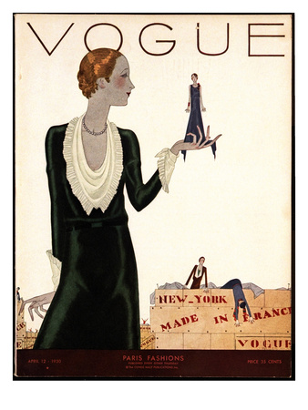 Vogue Cover - April 1930 by Jean Pagès Pricing Limited Edition Print image