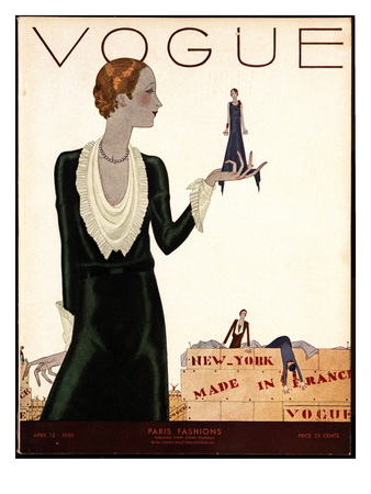 Vogue Cover - April 1930 by Jean Pages Pricing Limited Edition Print image